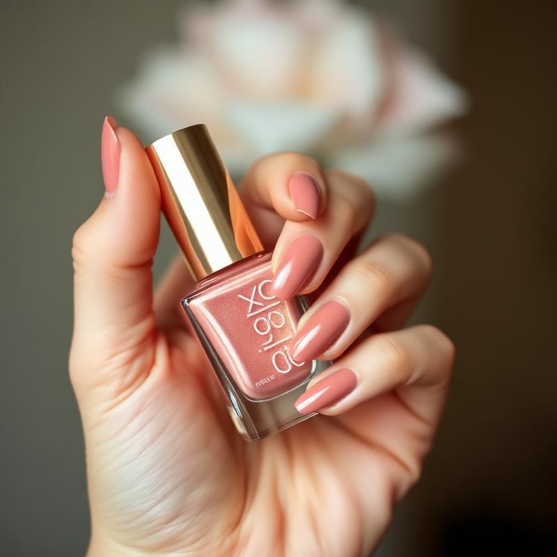 Rose gold nails